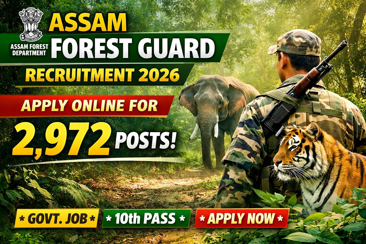 Assam Forest Guard Recruitment 2026 Apply Online for 2972 Posts Thumbnail