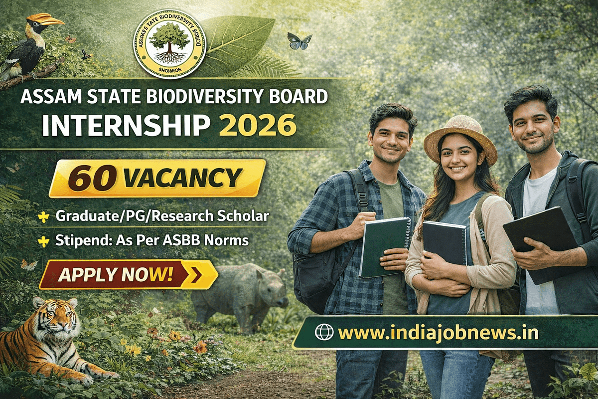 Assam State Biodiversity Board Internship 2026 [60 Vacancy
