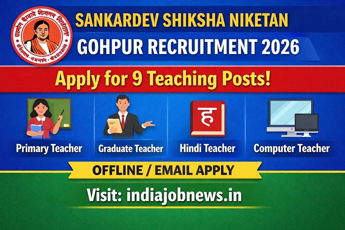 Q6. What is the selection process? 👉 Candidates will be selected through an interview and teaching demonstration, followed by document verification. Q7. What qualification is required for teaching posts? 👉 Candidates should have Higher Secondary/Graduate with D.El.Ed/B.Ed or relevant qualifications depending on the post. Q8. Is there any application fee? 👉 No application fee is required. Q9. What is the salary for these posts? 👉 Salary will be negotiable and based on qualification and experience. Q10. Where can I check more details about this recruitment? 👉 Candidates can refer to the official advertisement or visit indiajobnews.in for the latest updates.
