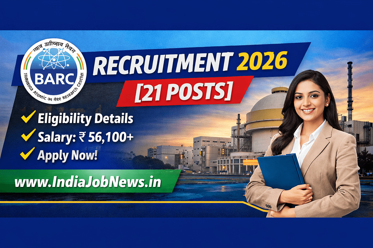 BARC Recruitment 2026 notification for 21 Group A Medical & Technical posts β apply online