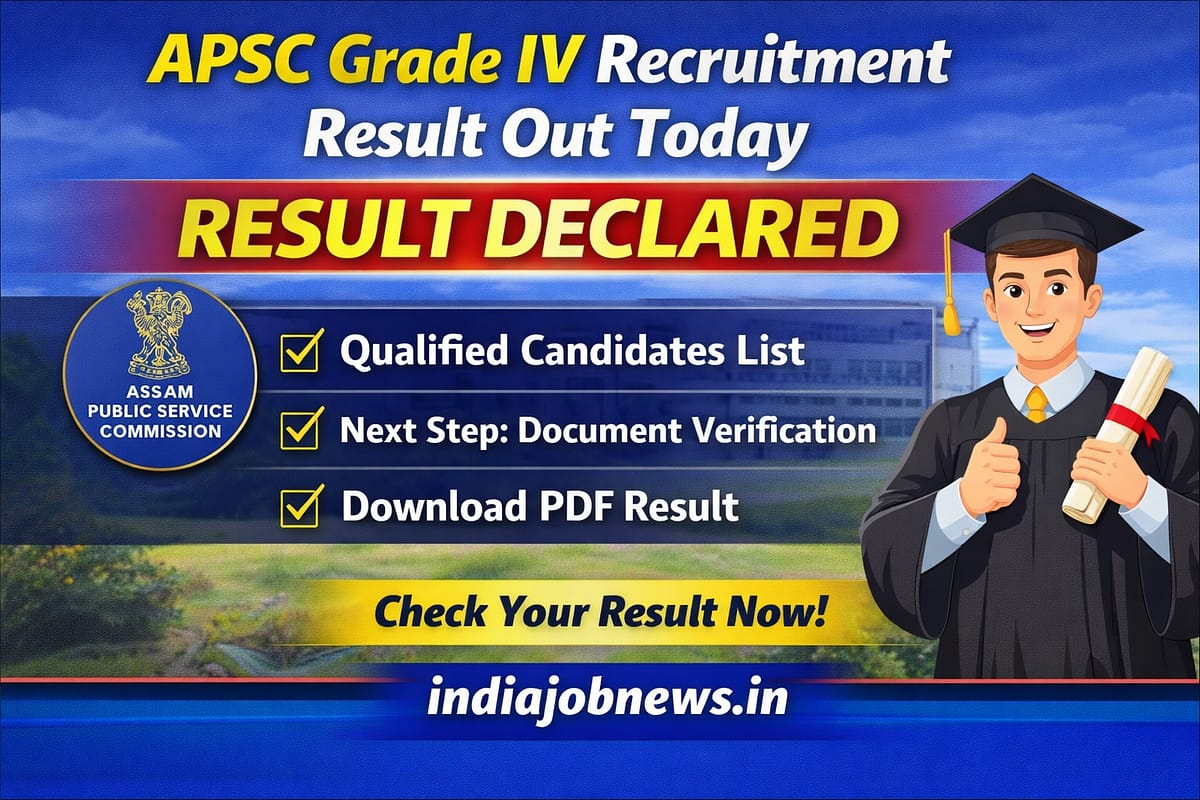 APSC Grade IV Recruitment Result 2026 Declared Check Assam PSC Result PDF