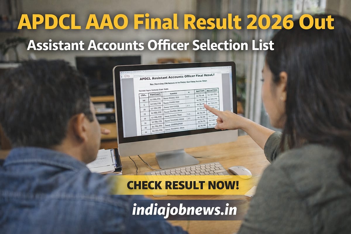 APDCL AAO Final Result 2026 Out Assistant Accounts Officer Selection List Check Online