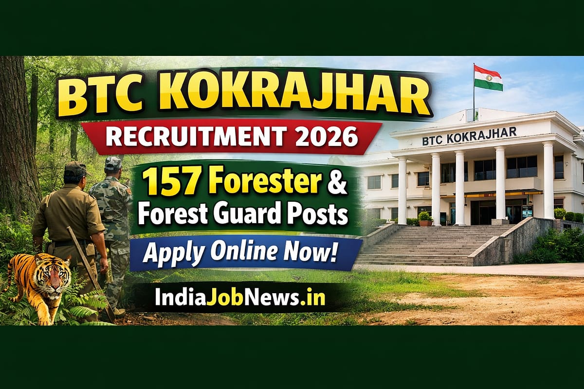 BTC Kokrajhar Recruitment 2026 Forester and Forest Guard vacancy notification thumbnail