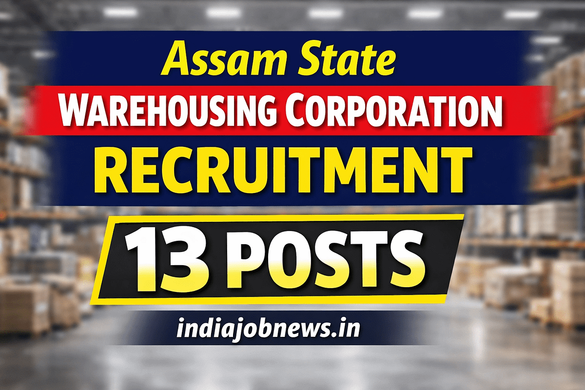 Assam State Warehousing Corporation Recruitment 2026 thumbnail showing 13 vacancies notification