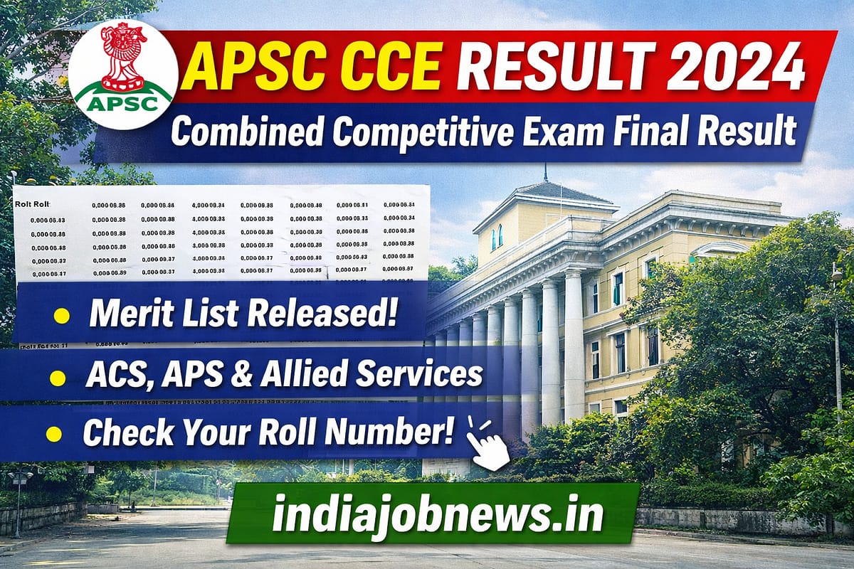APSC CCE Final Result 2024 Combined Competitive Examination merit list released thumbnail