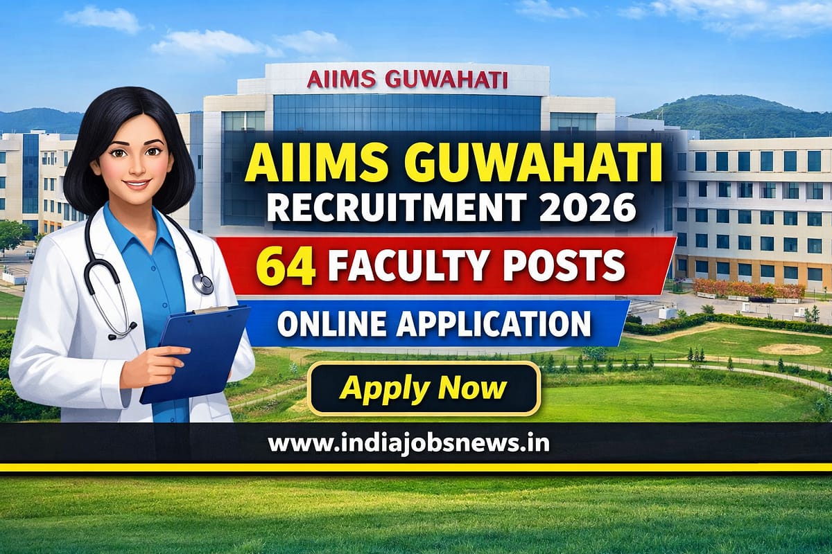 AIIMS Guwahati Recruitment 2026 – 64 Faculty Posts Online Application thumbnail
